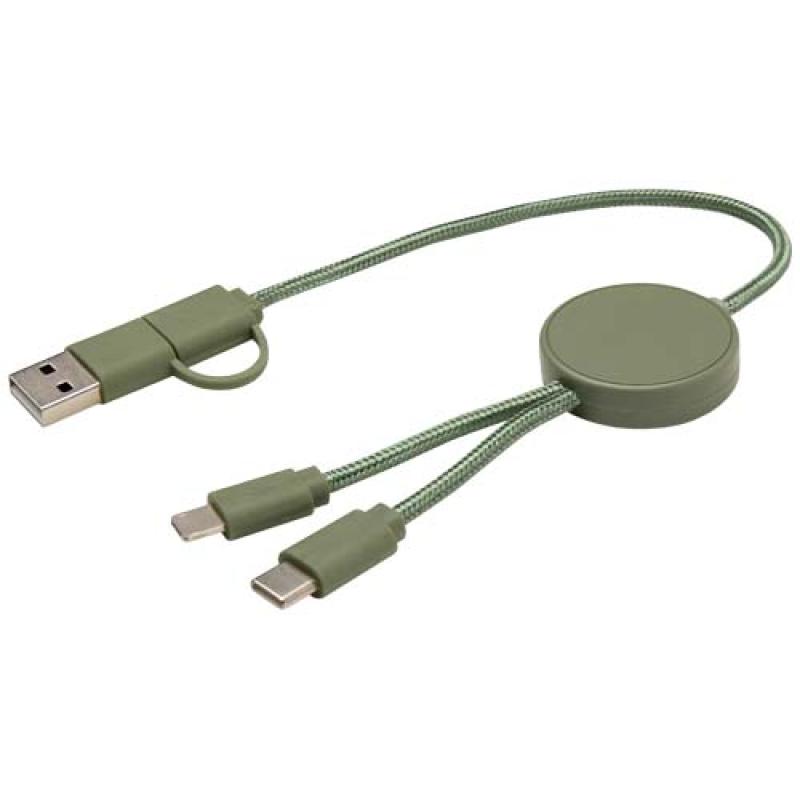 Cable 5 en 1 de plástico reciclado de 30 cm para sincronización de datos y carga rápida de 27 W "Citala"