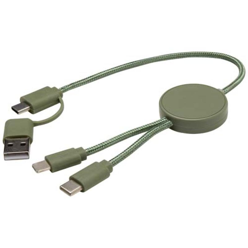 Cable 5 en 1 de plástico reciclado de 30 cm para sincronización de datos y carga rápida de 27 W "Citala"