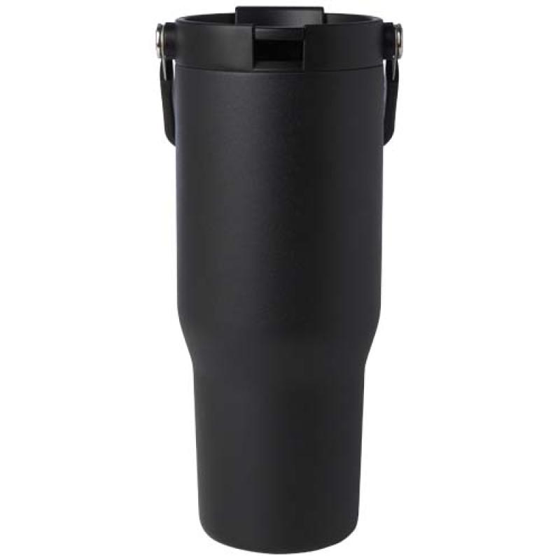 Vaso con aislamiento al vacío de cobre de acero inoxidable reciclado certificado RCS de 900 ml y con tapa de doble función "Bron