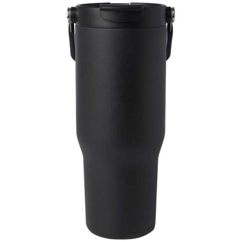 Vaso con aislamiento al vacío de cobre de acero inoxidable reciclado certificado RCS de 900 ml y con tapa de doble función "Bron