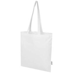 Bolsa Tote de 7 L de algodón reciclado de 140 g/m² con certificado GRS "Madras Blend"