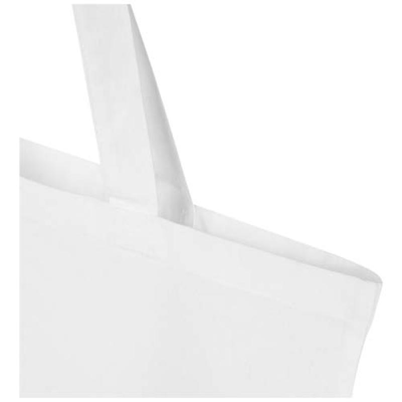 Bolsa Tote de 7 L de algodón reciclado de 140 g/m² con certificado GRS "Madras Blend"