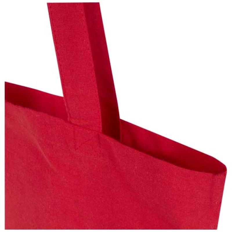 Bolsa Tote de 7 L de algodón reciclado de 140 g/m² con certificado GRS "Madras Blend"