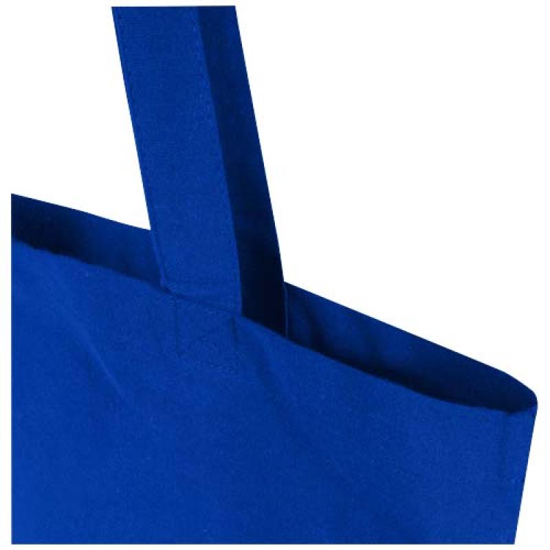 Bolsa Tote de 7 L de algodón reciclado de 140 g/m² con certificado GRS "Madras Blend"
