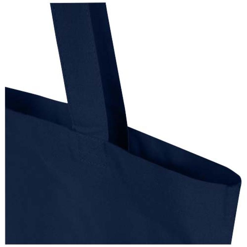 Bolsa Tote de 7 L de algodón reciclado de 140 g/m² con certificado GRS "Madras Blend"