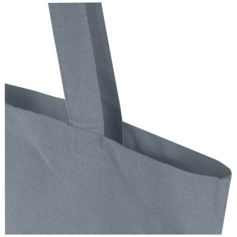 Bolsa Tote de 7 L de algodón reciclado de 140 g/m² con certificado GRS "Madras Blend"