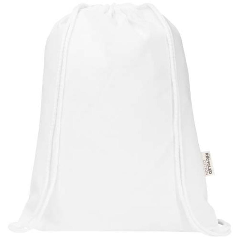 Bolsa de 5 L con cordón de algodón reciclado de 140 g/m² con certificado GRS "Oregon Blend"