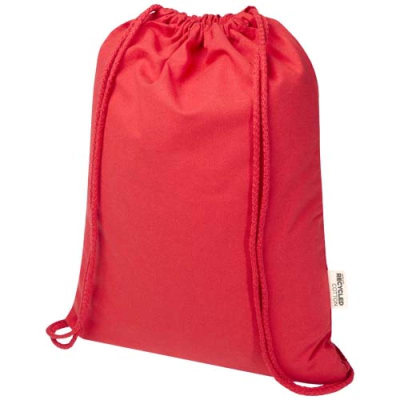 Bolsa de 5 L con cordón de algodón reciclado de 140 g/m² con certificado GRS "Oregon Blend"