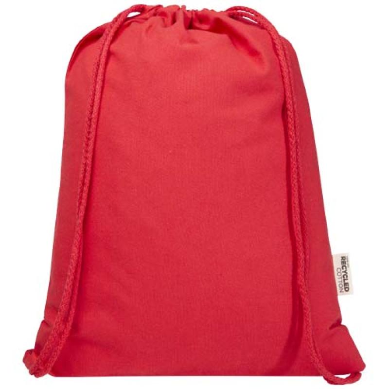 Bolsa de 5 L con cordón de algodón reciclado de 140 g/m² con certificado GRS "Oregon Blend"