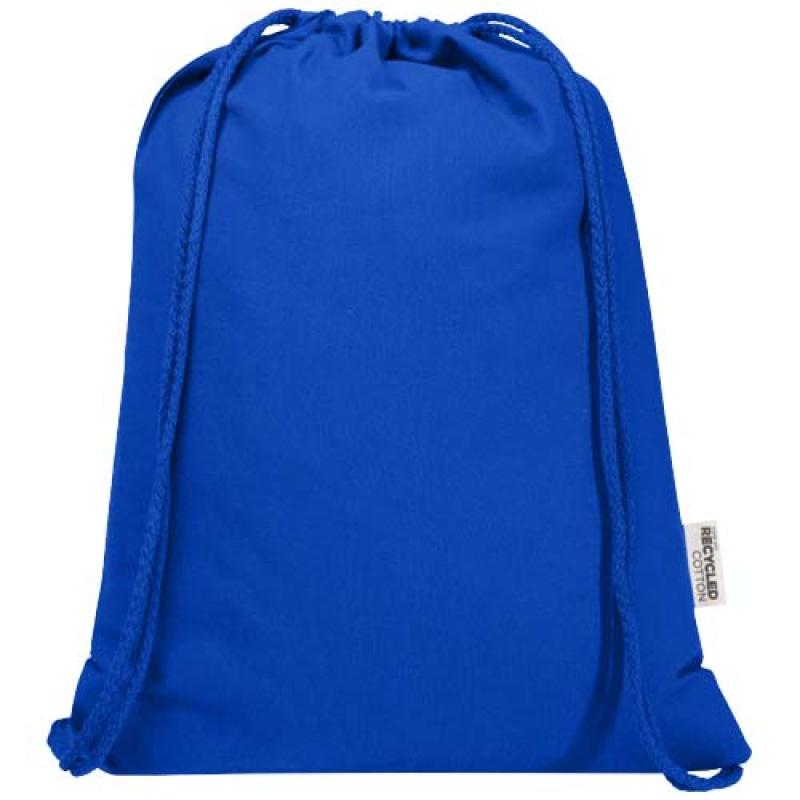 Bolsa de 5 L con cordón de algodón reciclado de 140 g/m² con certificado GRS "Oregon Blend"