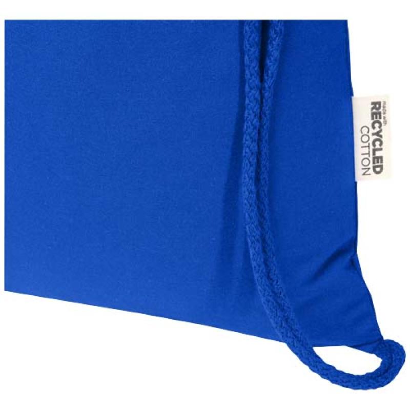 Bolsa de 5 L con cordón de algodón reciclado de 140 g/m² con certificado GRS "Oregon Blend"