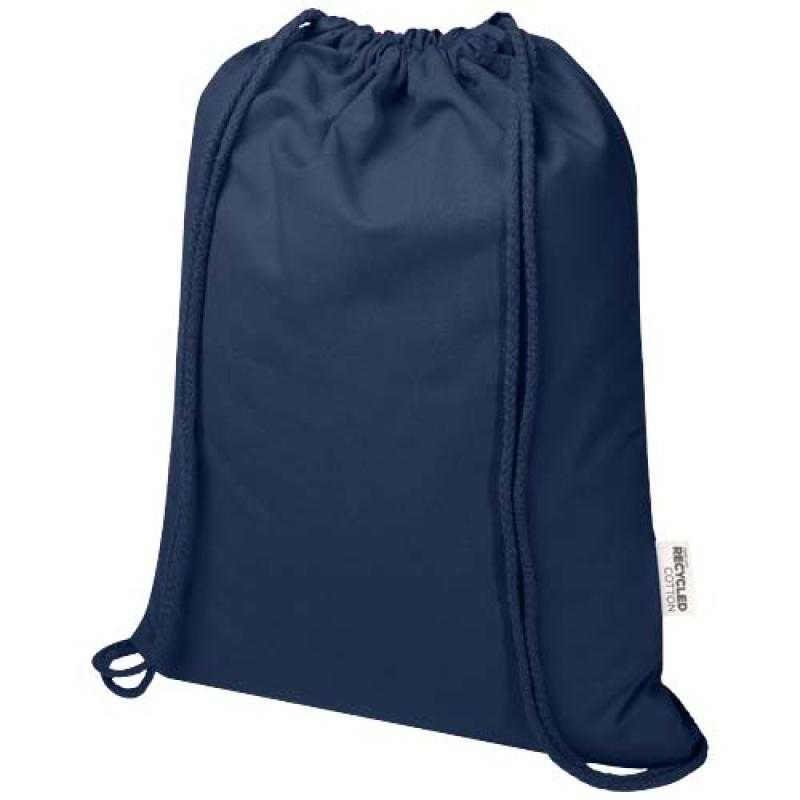 Bolsa de 5 L con cordón de algodón reciclado de 140 g/m² con certificado GRS "Oregon Blend"