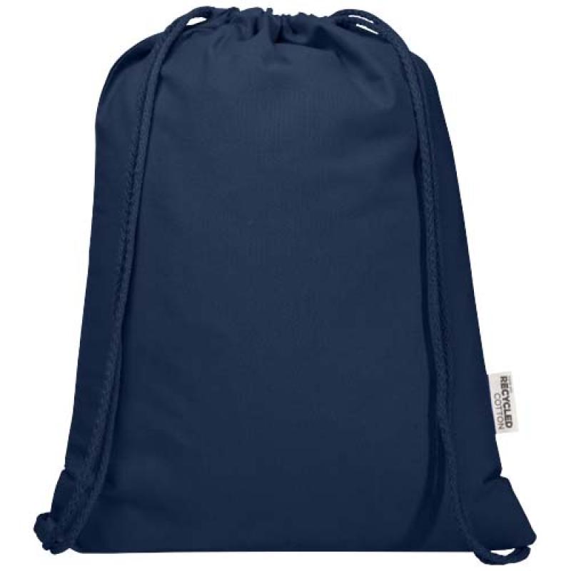 Bolsa de 5 L con cordón de algodón reciclado de 140 g/m² con certificado GRS "Oregon Blend"