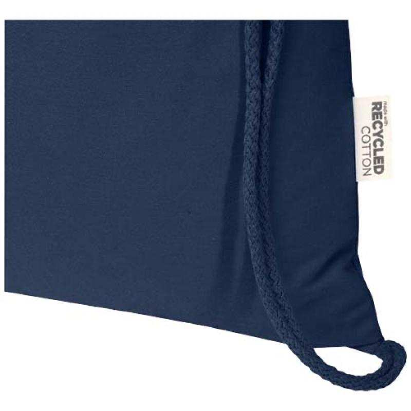 Bolsa de 5 L con cordón de algodón reciclado de 140 g/m² con certificado GRS "Oregon Blend"
