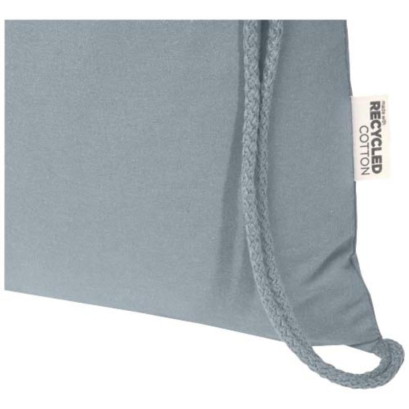 Bolsa de 5 L con cordón de algodón reciclado de 140 g/m² con certificado GRS "Oregon Blend"