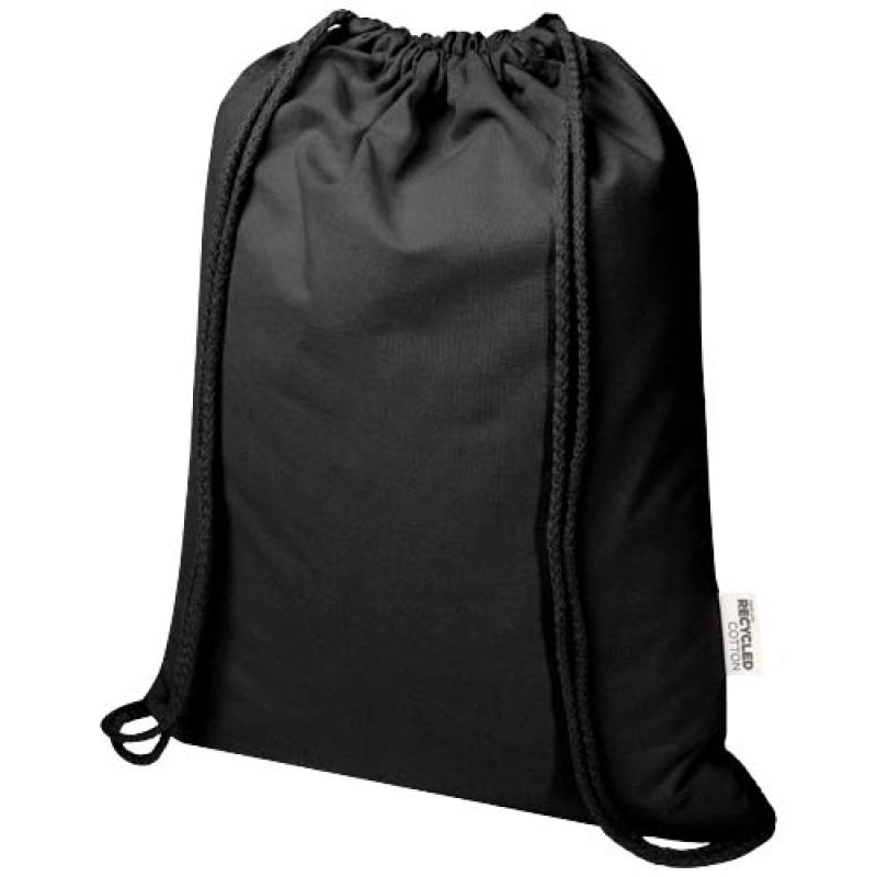 Bolsa de 5 L con cordón de algodón reciclado de 140 g/m² con certificado GRS "Oregon Blend"