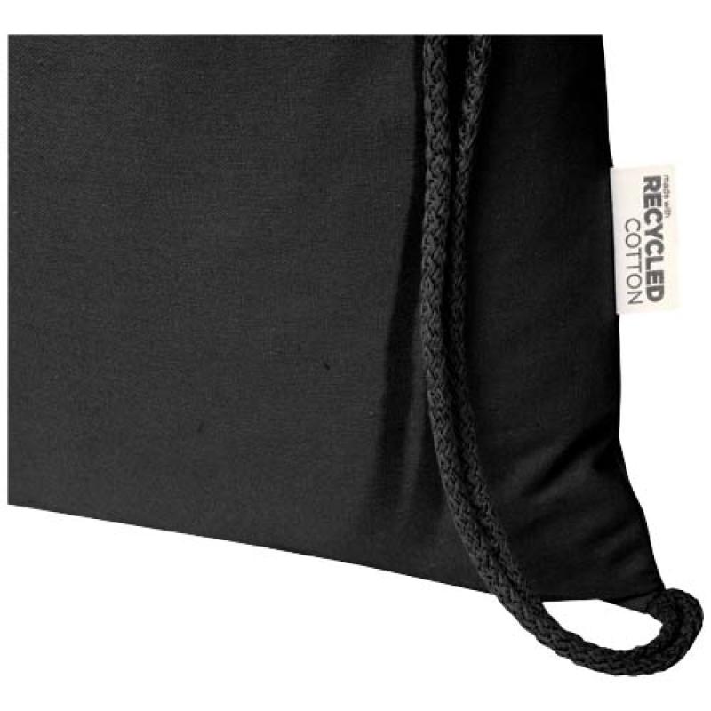 Bolsa de 5 L con cordón de algodón reciclado de 140 g/m² con certificado GRS "Oregon Blend"