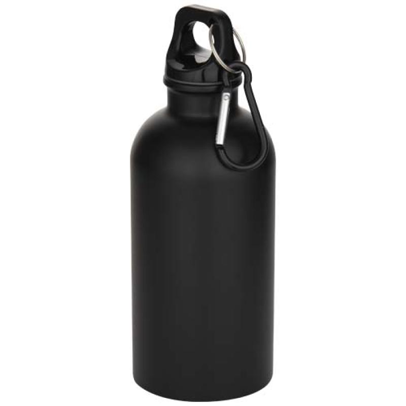 Botella de 400 ml de acero inoxidable mate con certificado RCS de una sola pared con mosquetón "Oregon"