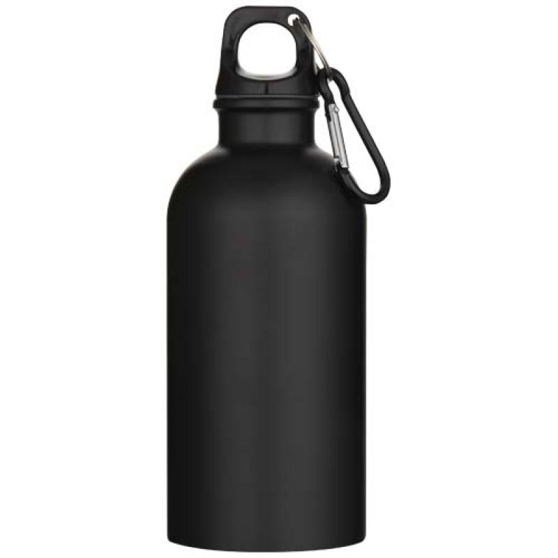 Botella de 400 ml de acero inoxidable mate con certificado RCS de una sola pared con mosquetón "Oregon"