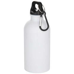 Botella de 400 ml de acero inoxidable con certificado RCS de una sola pared con sublimación y mosquetón "Oregon"