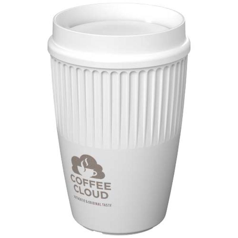 Vaso de 350 ml con tapa de 360° "Cirrus"
