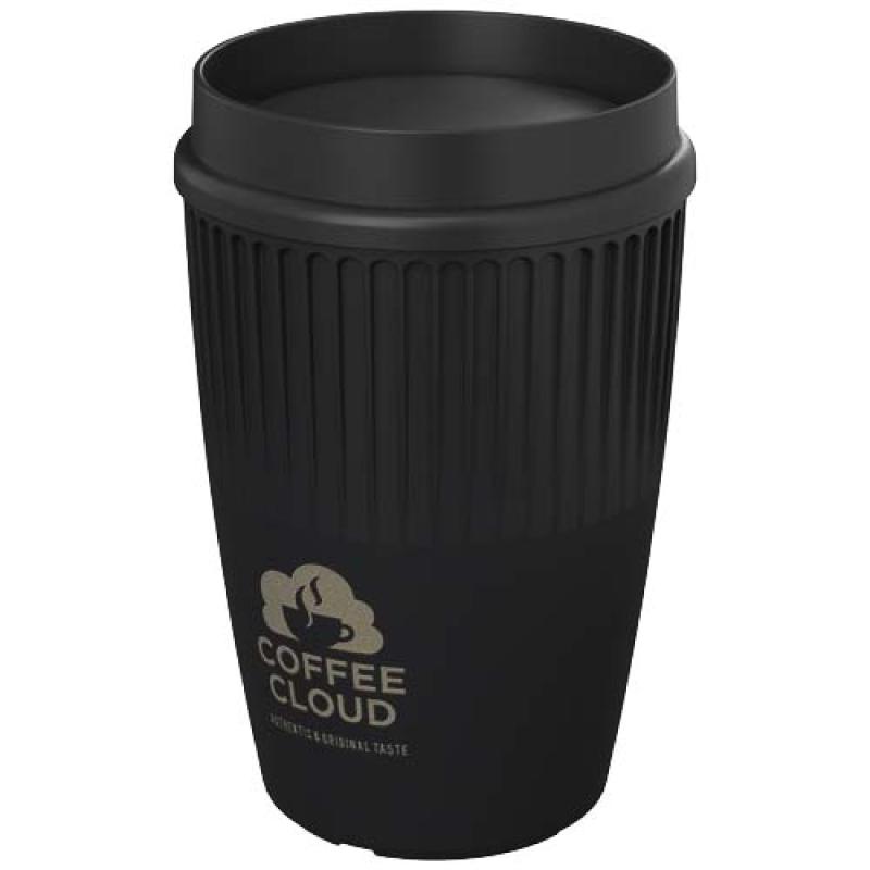 Vaso de 350 ml con tapa de 360° "Cirrus"