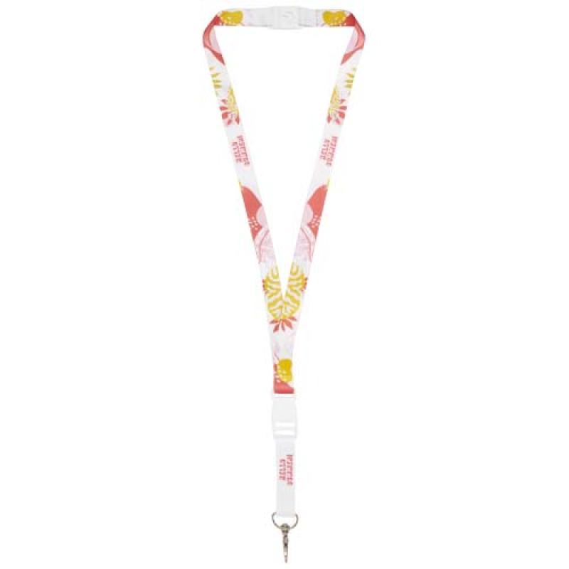 Balta lanyard en sublimación con hebilla desmontable y cierre de seguridad