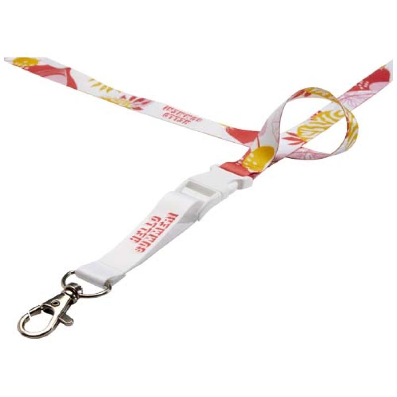 Balta lanyard en sublimación con hebilla desmontable y cierre de seguridad