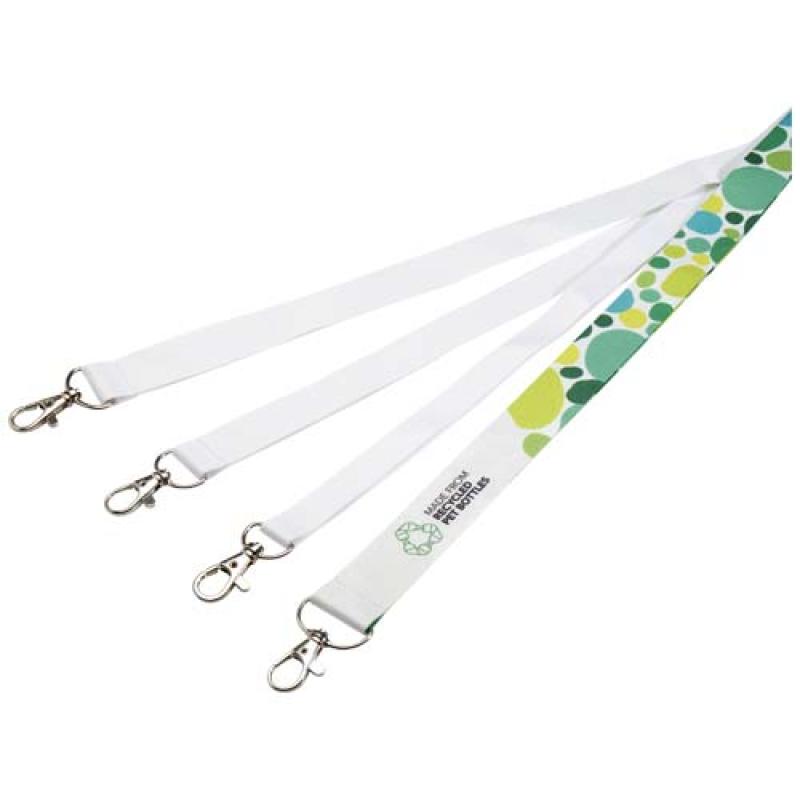 Addie lanyard en sublimación de PET reciclado con cierre de seguridad