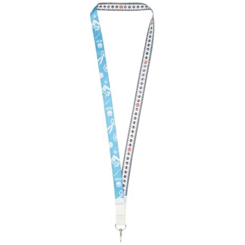 Isla lanyard de 1 metro en PET reciclado con sublimación con cierre de seguridad