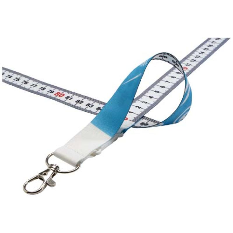 Isla lanyard de 1 metro en PET reciclado con sublimación con cierre de seguridad