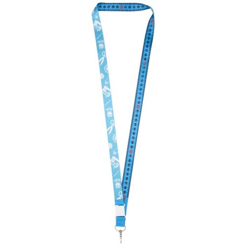 Isla lanyard de 1 metro en PET reciclado con sublimación con cierre de seguridad