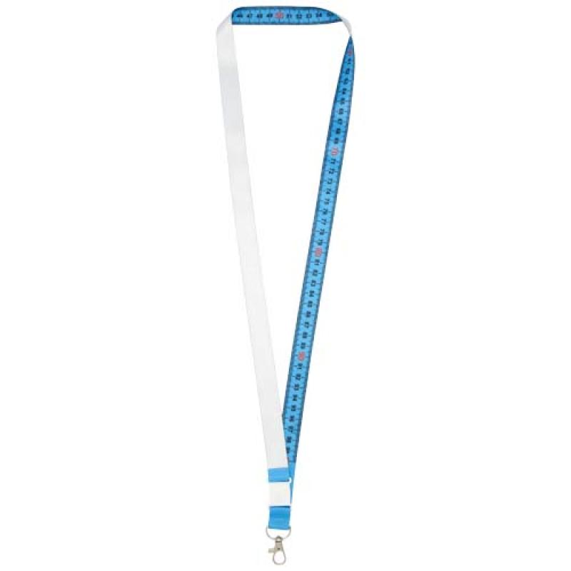 Isla lanyard de 1 metro en PET reciclado con sublimación con cierre de seguridad