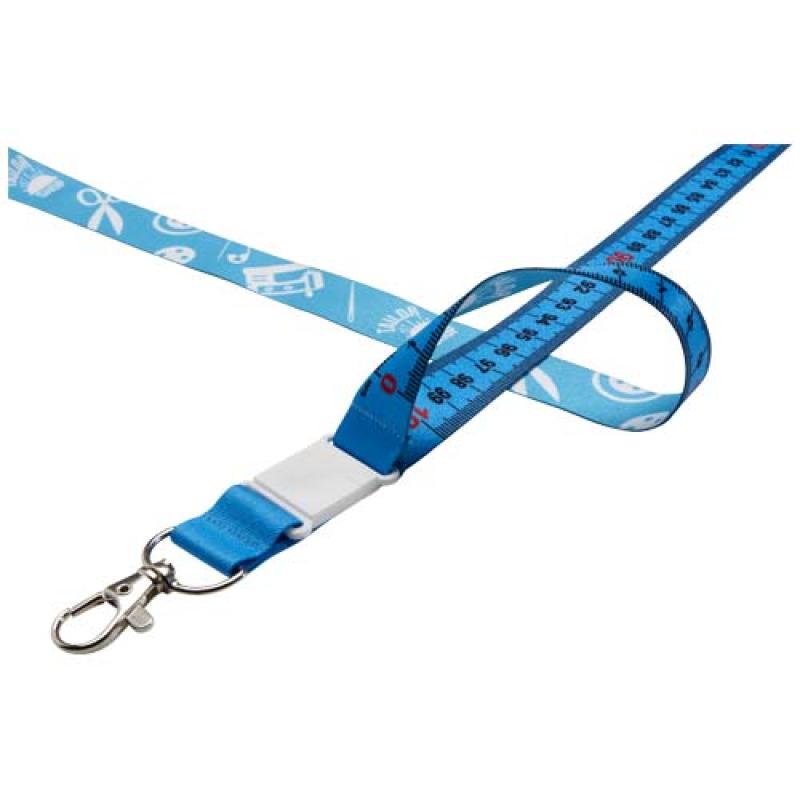 Isla lanyard de 1 metro en PET reciclado con sublimación con cierre de seguridad
