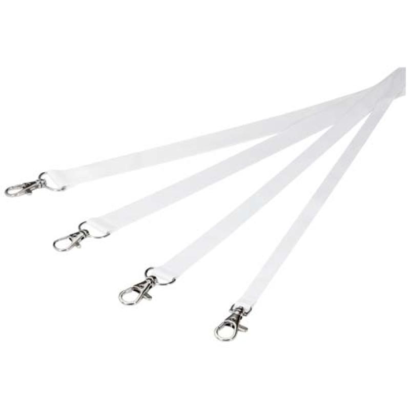 Leia lanyard de RPET en sublimación con 2 mosquetones