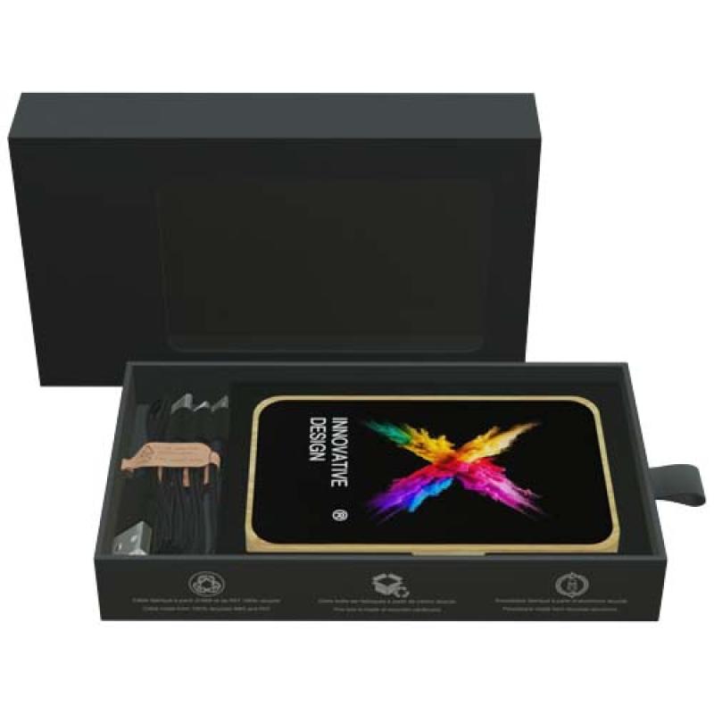 Batería externa de madera de 15 W y 5000 mAh con "MagSafe" "SCX.design P26"