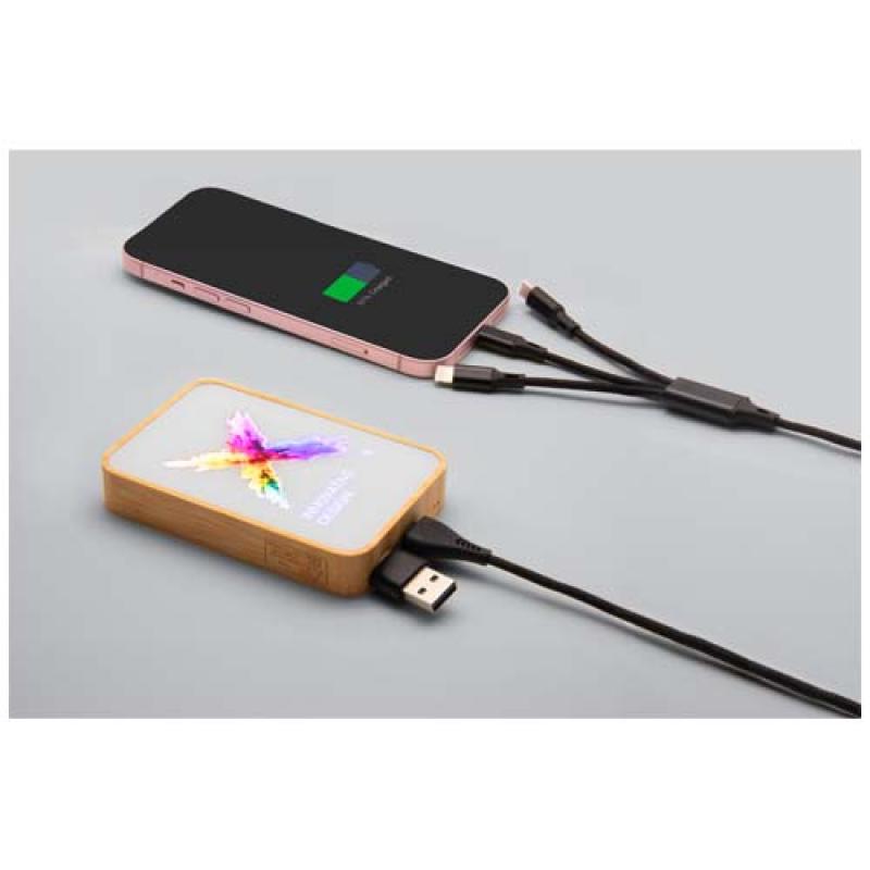 Batería externa de madera de 15 W y 5000 mAh con "MagSafe" "SCX.design P26"