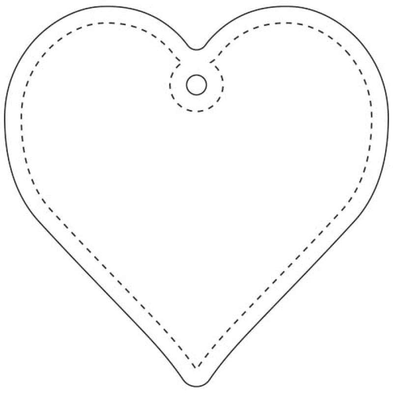 Colgante ligero de PVC reflectante en forma de corazón "RFX™ H-16"