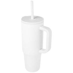 Vaso con aislamiento de 900 ml con certificado RCS y pajita de silicona "Brady"
