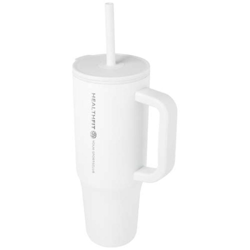 Vaso con aislamiento de 900 ml con certificado RCS y pajita de silicona "Brady"