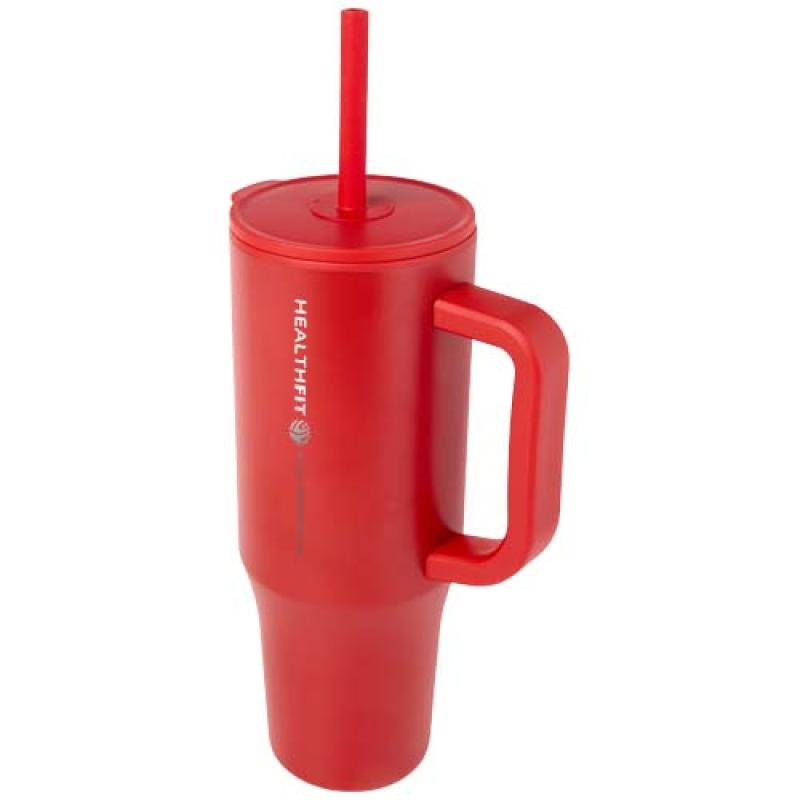 Vaso con aislamiento de 900 ml con certificado RCS y pajita de silicona "Brady"