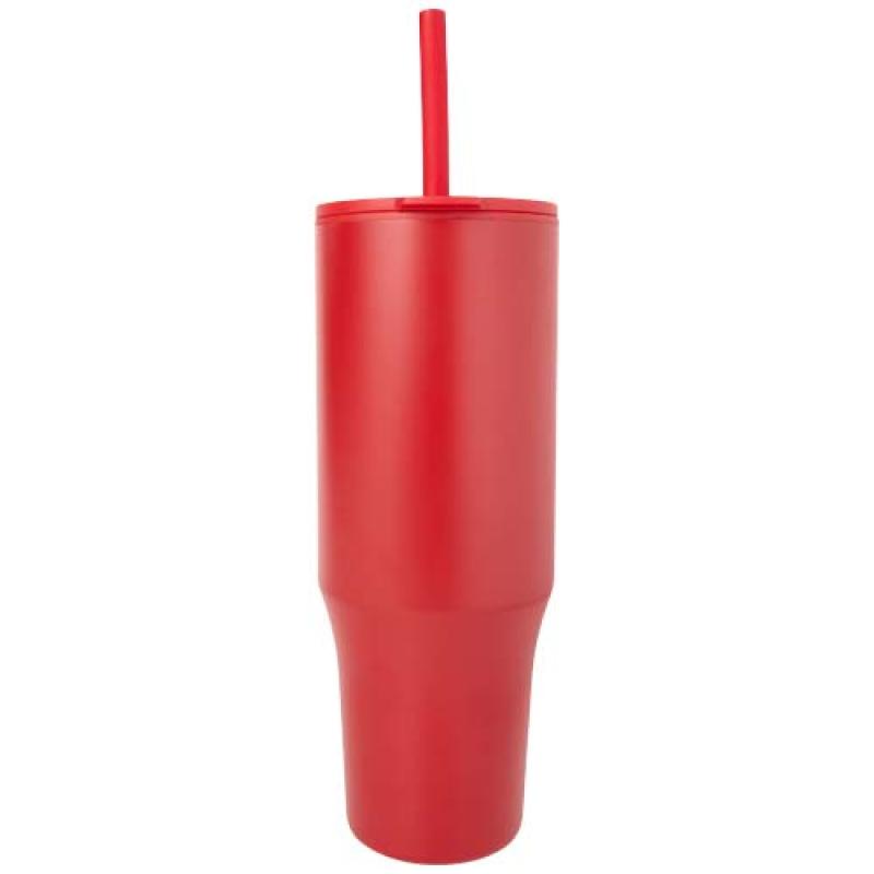 Vaso con aislamiento de 900 ml con certificado RCS y pajita de silicona "Brady"