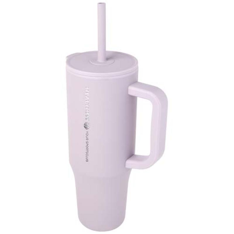 Vaso con aislamiento de 900 ml con certificado RCS y pajita de silicona "Brady"
