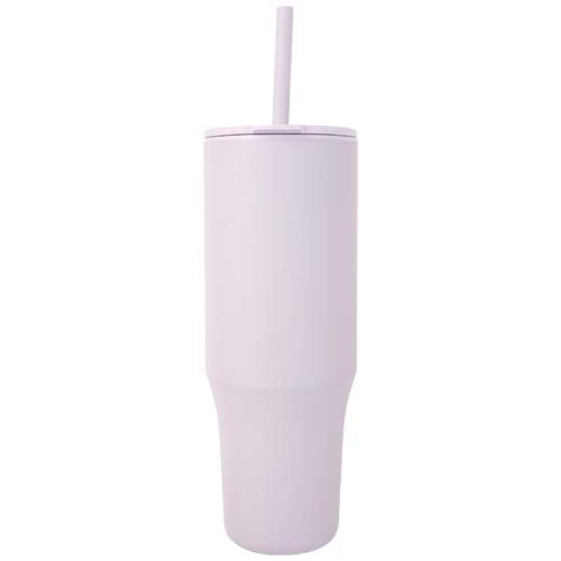 Vaso con aislamiento de 900 ml con certificado RCS y pajita de silicona "Brady"