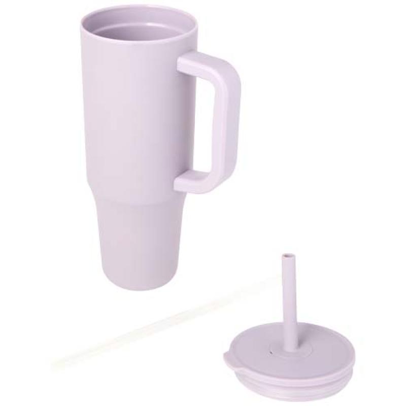 Vaso con aislamiento de 900 ml con certificado RCS y pajita de silicona "Brady"