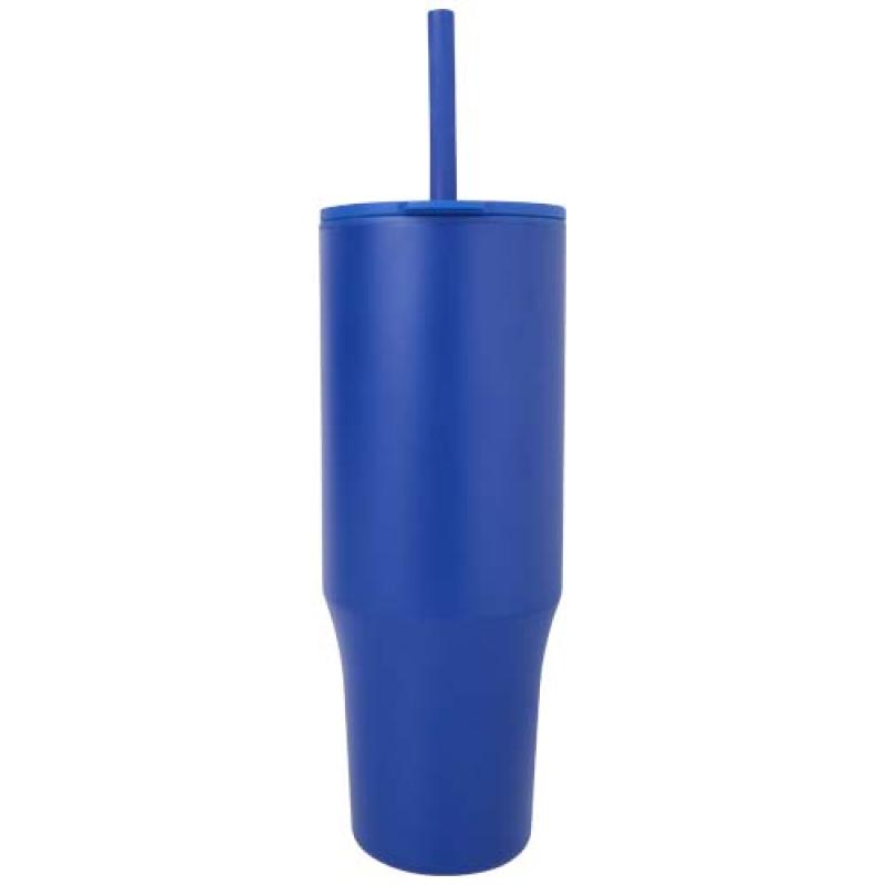 Vaso con aislamiento de 900 ml con certificado RCS y pajita de silicona "Brady"