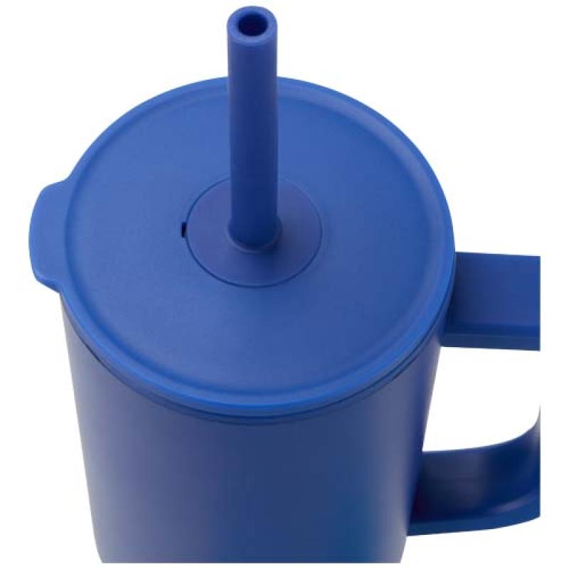 Vaso con aislamiento de 900 ml con certificado RCS y pajita de silicona "Brady"