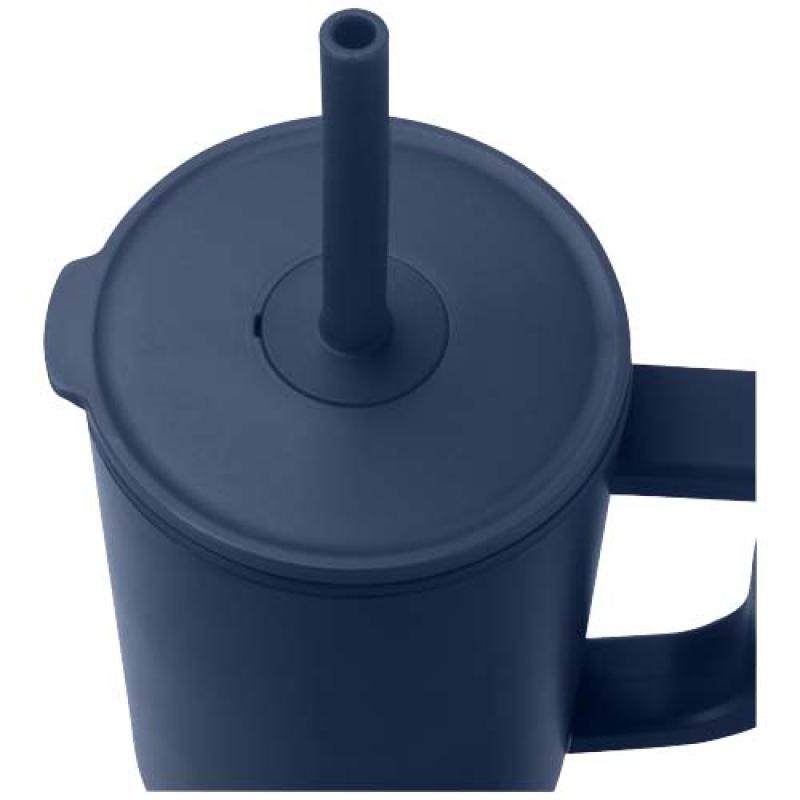 Vaso con aislamiento de 900 ml con certificado RCS y pajita de silicona "Brady"