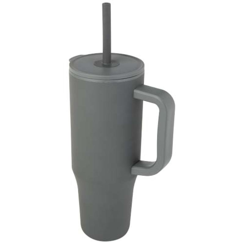 Vaso con aislamiento de 900 ml con certificado RCS y pajita de silicona "Brady"