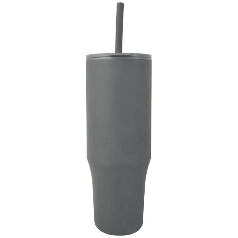 Vaso con aislamiento de 900 ml con certificado RCS y pajita de silicona "Brady"